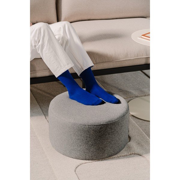 Puf gri cu tapițerie din lână Folk – noo.ma-image-1