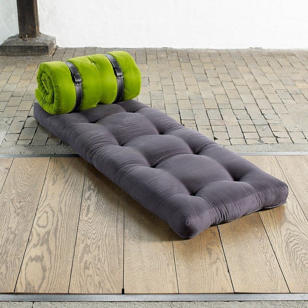 Fotoliu extensibil Karup Buckle Up Black/Lime-image-4