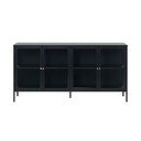 Vitrină neagră din metal 170x85 cm Carmel – Unique Furniture