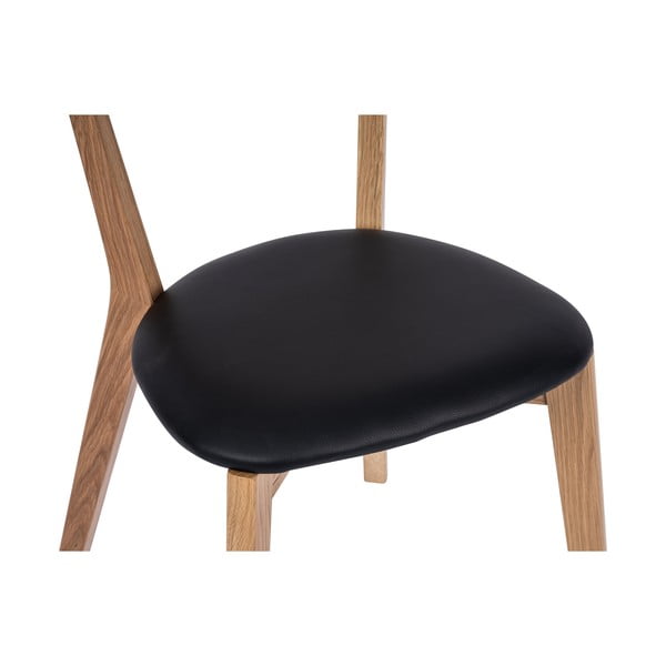 Scaun de sufragerie din stejar cu șezut negru Arch - Bonami Selection-image-3