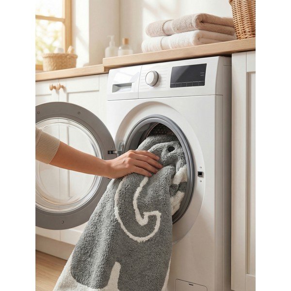 Covor pentru copii gri/crem lavabil/țesut manual din bumbac 140x200 cm Snuggle Emil – Hanse Home-image-3