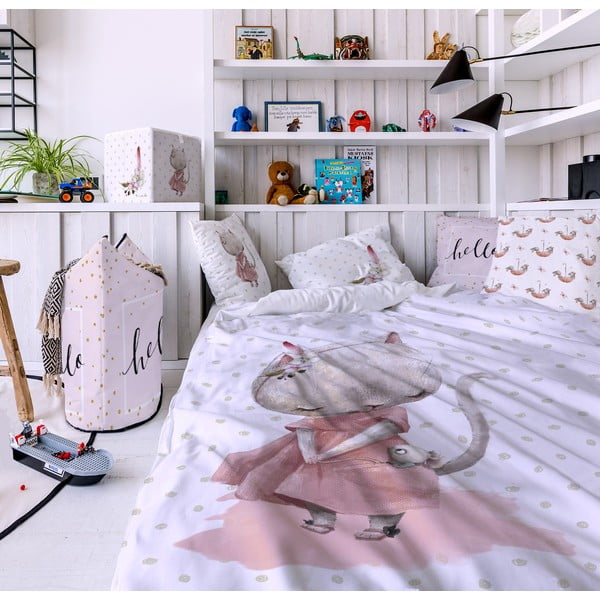 Pernă din bumbac pentru bebeluș Butter Kings Mouse, 45 x 45 cm-image-1