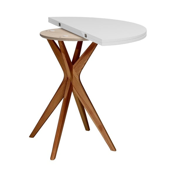 Masă de dining rotundă extensibilă 45x90 cm Jubi – Ragaba-image-3