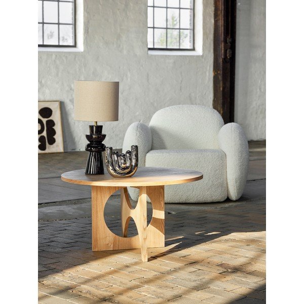 Măsuță de cafea în culoare naturală rotundă cu aspect de lemn de brad ø 80 cm Alden – Bloomingville-image-3
