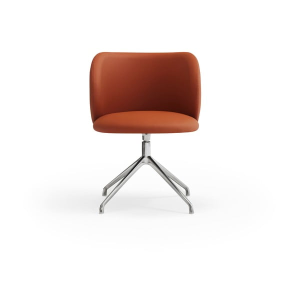 Scaun de sufragerie portocaliu tapițat Mogi – Teulat-image-2