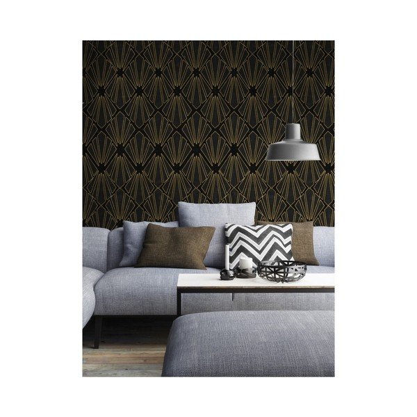 Tapet Global Art Production Gold Geometry, 52 x 300 cm (3 role)-image-1