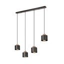 Lustră neagră din metal 12x75 cm Olena – Candellux Lighting