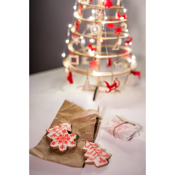 Brad de Crăciun decorativ din lemn Spira Mini, înălțime 42 cm-image-4