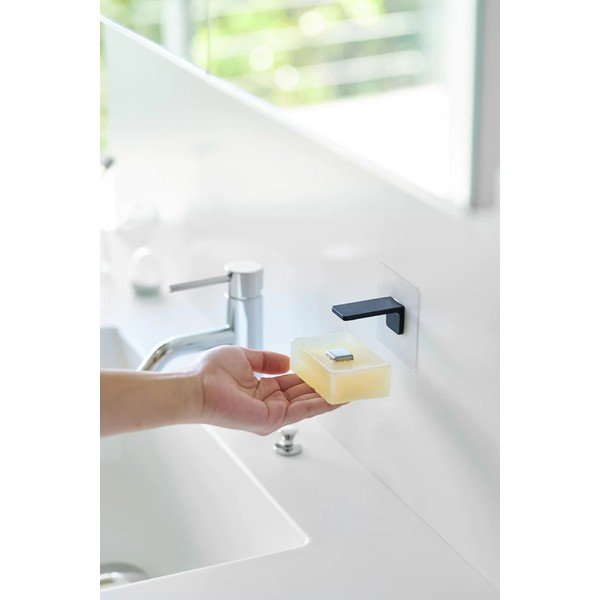 Săpunieră magnetică neagră autoadezivă din plastic Film Hook – YAMAZAKI-image-1