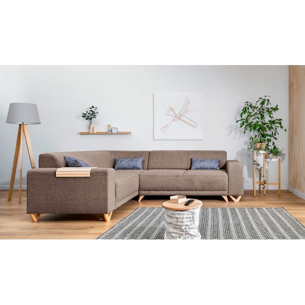 Colțar maro extensibil/cu spațiu de depozitare (cu colț pe partea stângă/în formă de ”L”) Classy Sophie – Miuform-image-1