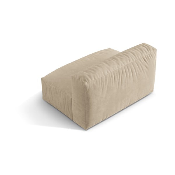 Modul pentru canapea modulară bej cu tapițerie din catifea (de mijloc) Martina – Micadoni -image-2