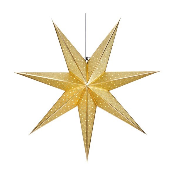 Decorațiune luminoasă aurie ø 45 cm  cu model de Crăciun Glitter – Markslöjd