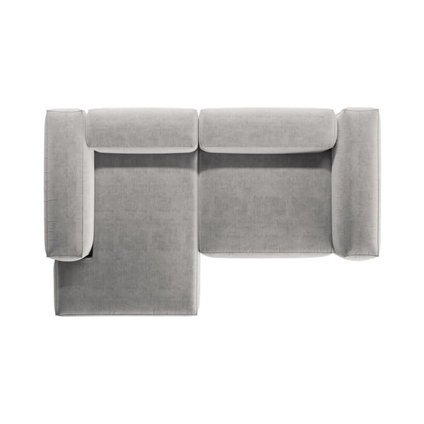 Colțar gri deschis (cu colț pe partea stângă/cu șezlong) Bergamo – Cosmopolitan Design-image-3