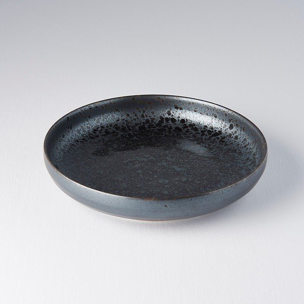 Farfurie din ceramică cu margine înaltă MIJ Pearl, ø 22 cm, negru - gri-image-4