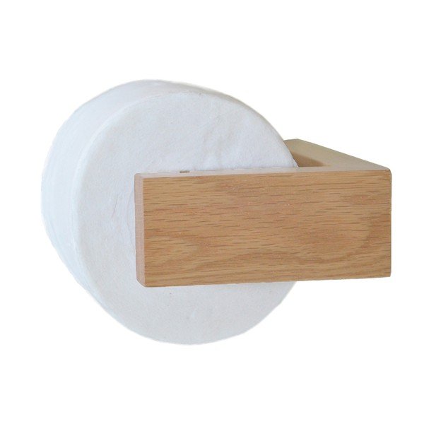 Suport de perete din lemn de stejar pentru hârtie igienică, Wireworks Mezza-image-2