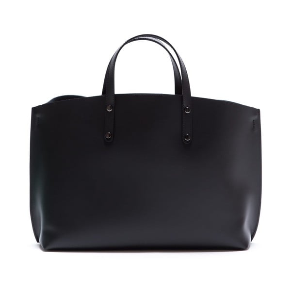 Geantă din piele Luisa Vannini 3034 Nero, negru-image-1