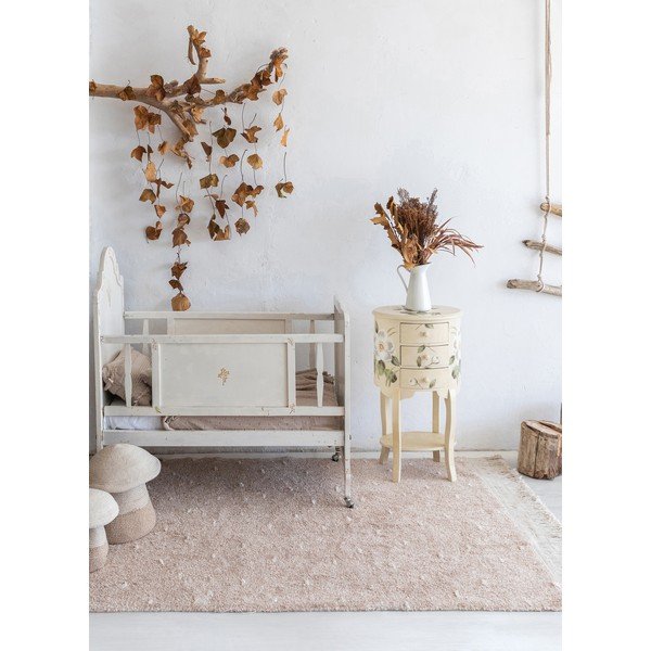 Covor bej lavabil/țesut manual din bumbac 140x200 cm Woods Symphony Linen – Lorena Canals-image-1