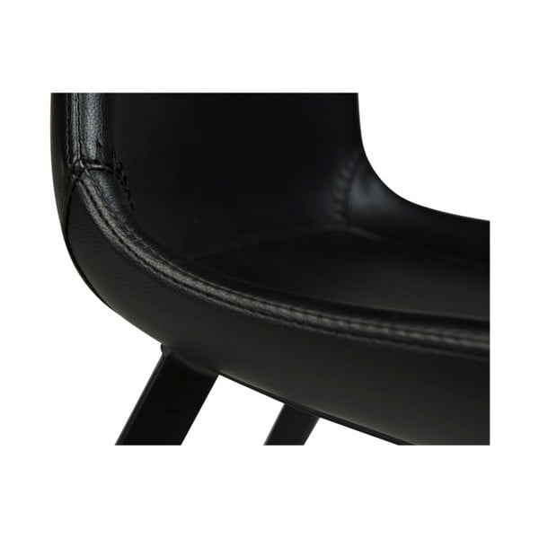 Scaun de bar din imitație de piele DAN-FORM Denmark Hype, negru-image-3