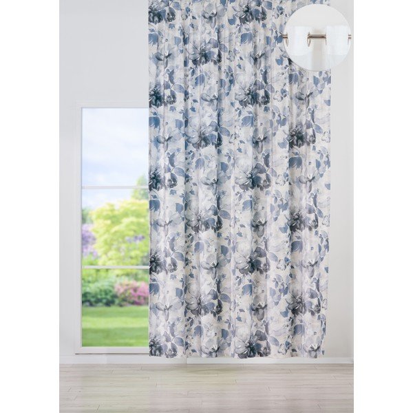 Draperie albă/gri 140x260 cm Nirvana – Mendola Fabrics-image-1