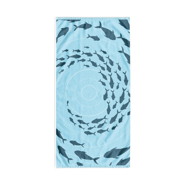 Prosop de plajă albastru 90x180 cm Shoal – DecoKing