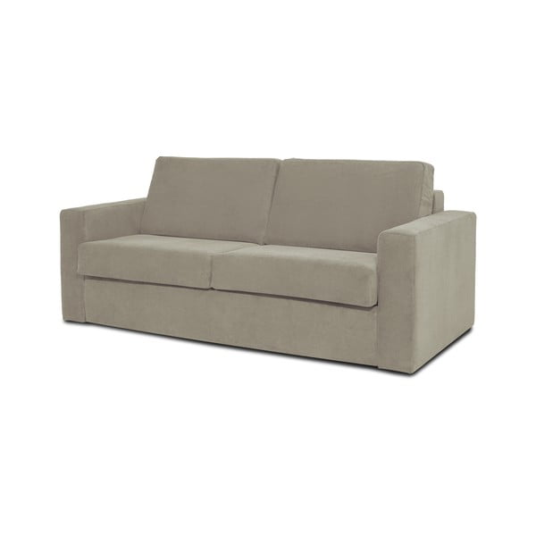 Canapea bej extensibilă   din catifea reiată  197 cm Elbeko - Scandic-image-2