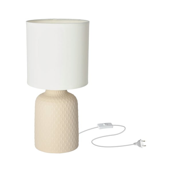 Veioză bej cu abajur textil (înălțime 32 cm) Iner – Candellux Lighting-image-2