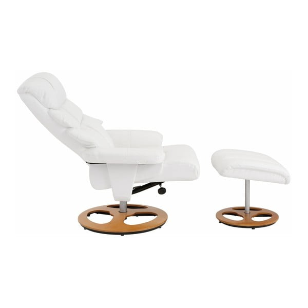 Set fotoliu și taburet Støraa Tony, alb-image-2