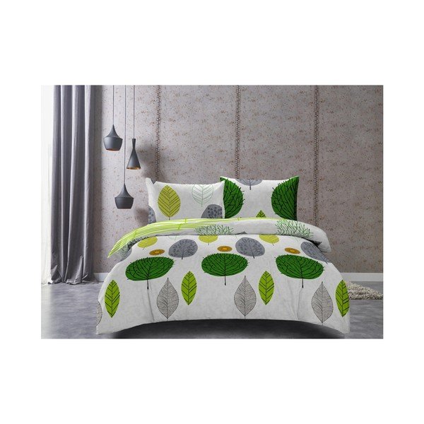 Lenjerie de pat din bumbac satinat DecoKing Greenleaf, 135 x 200 cm-image-1