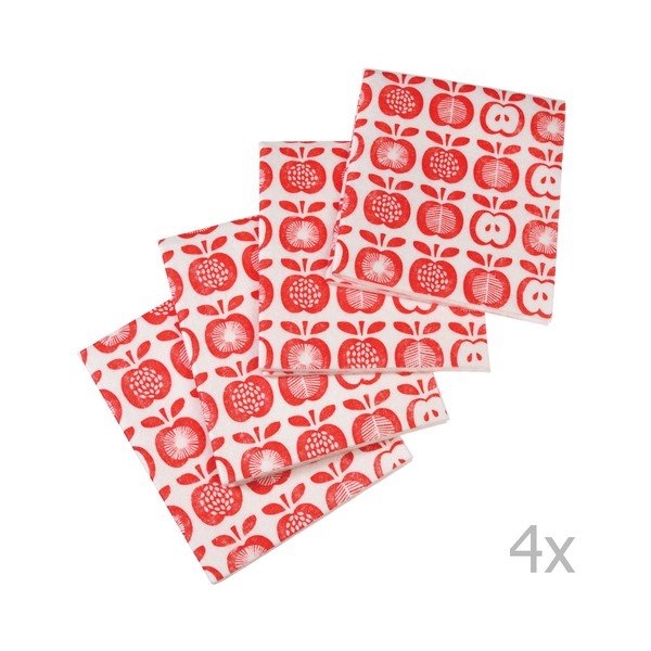 Set 4 prosoape de bucătărie Rex London Vintage Apple
