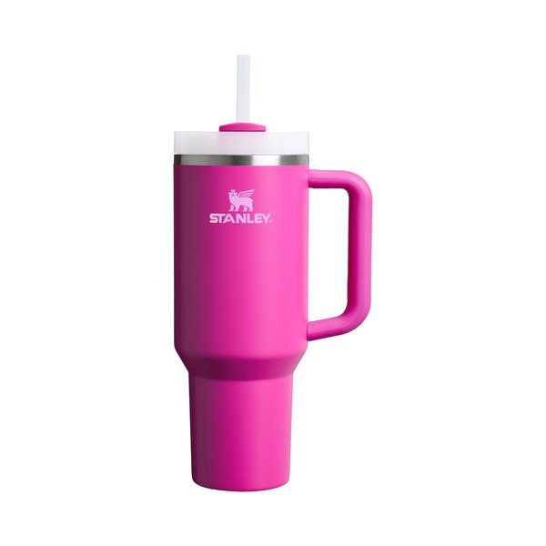 Termos roz cu pai din oțel inoxidabil 1,18 l Quencher H2.0 FlowState Tumbler Violet Blossom – Stanley