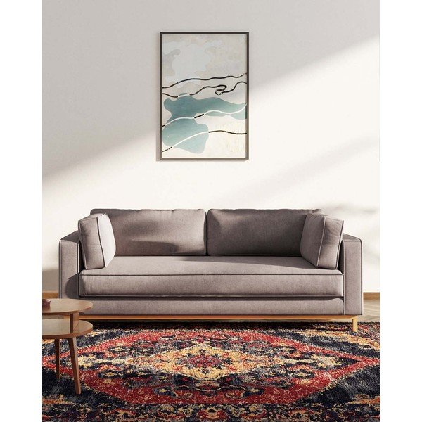 Canapea maro deschis cu tapițerie din catifea 222 cm Celerio – Ame Yens-image-1