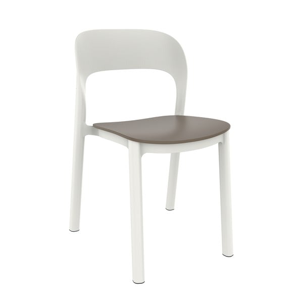 Set 4 scaune de grădină cu șezut maro Resol Ona, alb