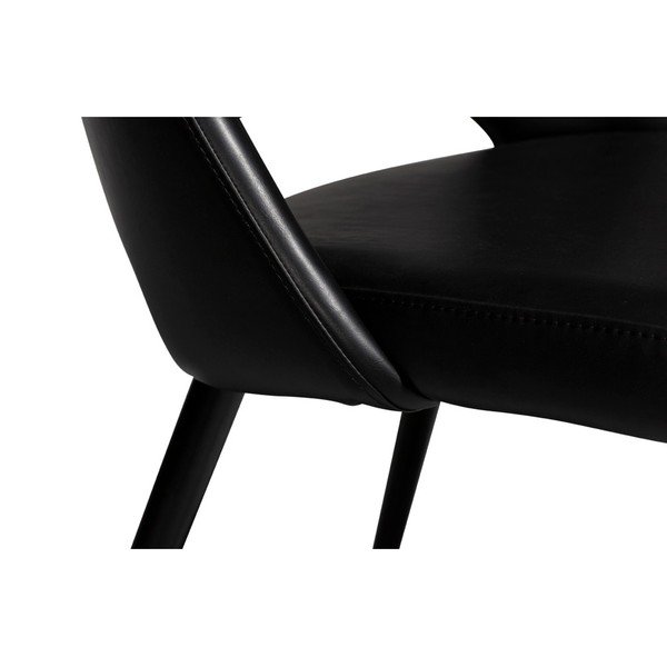 Scaun din piele ecologică DAN–FORM Denmark Grace, negru-image-1