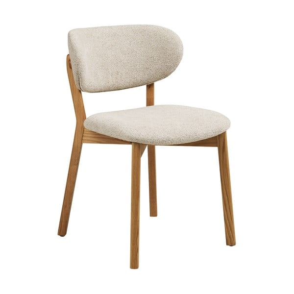 Scaun de dining bej/în culoare naturală tapițat Dunkirk – House Nordic
