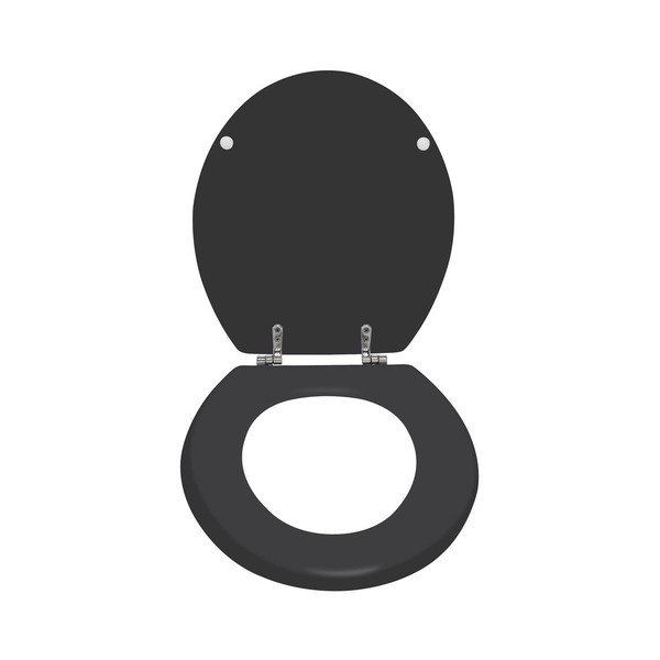Capac WC din lemn Wenko Prima, 41 x 38 cm, negru mat-image-1