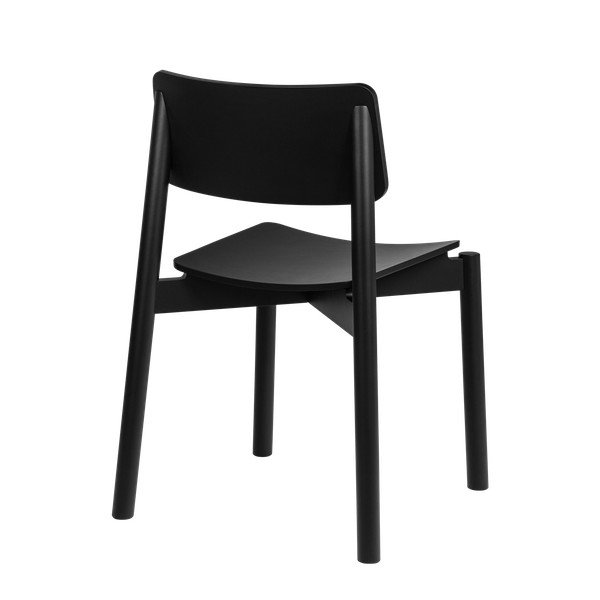 Scaun de dining negru stivuibil Wem – noo.ma-image-3