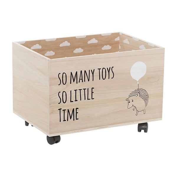 Cutie din lemn pe roți pentru depozitarea jucăriilor Bloomingville Storage Box
