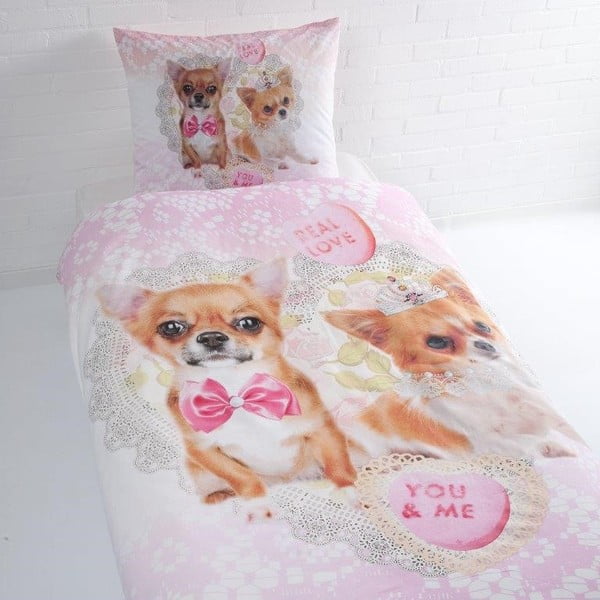 Lenjerie de pat din bumbac pentru copii Ekkelboom Vicky, 140 x 200 cm
