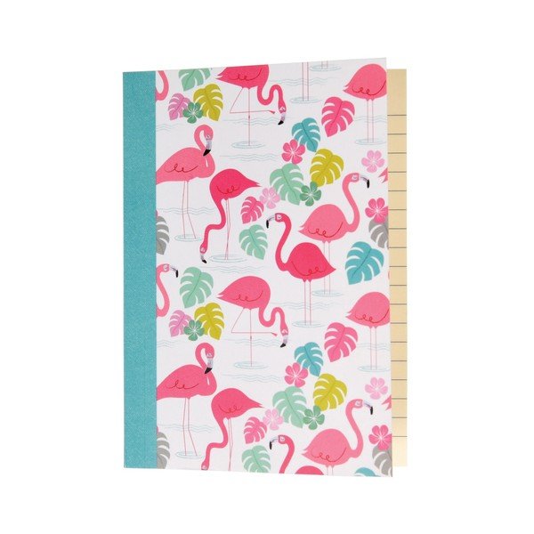 Set 2 caiete liniate cu print flamingo Rex London Flamingo Bay-image-1