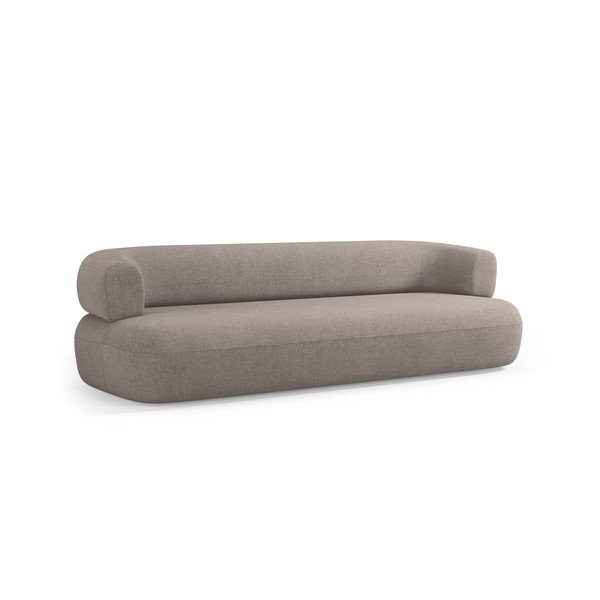 Canapea maro deschis cu tapițerie din țesătură bouclé 200 cm Jenny – Micadoni -image-2