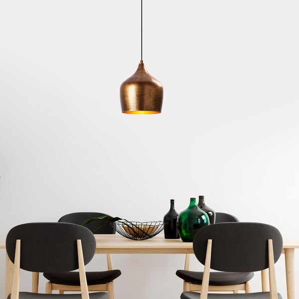 Lustră arămie cu abajur din metal ø 20 cm Murek – Opviq lights-image-4