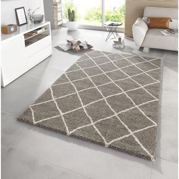 Covor Mint Rugs Grid, 200 x 290 cm, maro-image-1