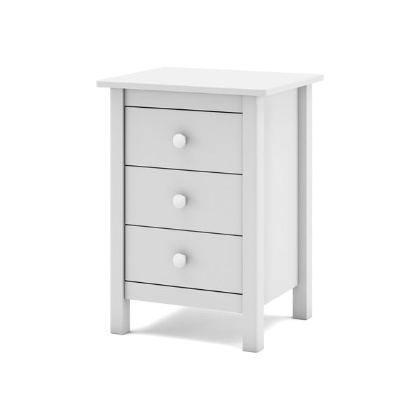 Noptieră de copii albă din lemn masiv de pin Max – Marckeric-image-4