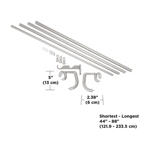 Galerie de perdea extensibilă 224-366 cm din oțel Twilight – Umbra-image-4