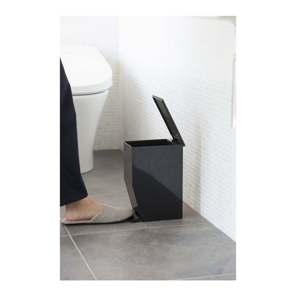 Coș de gunoi negru cu pedală din plastic 3,9 l Tower – YAMAZAKI-image-1