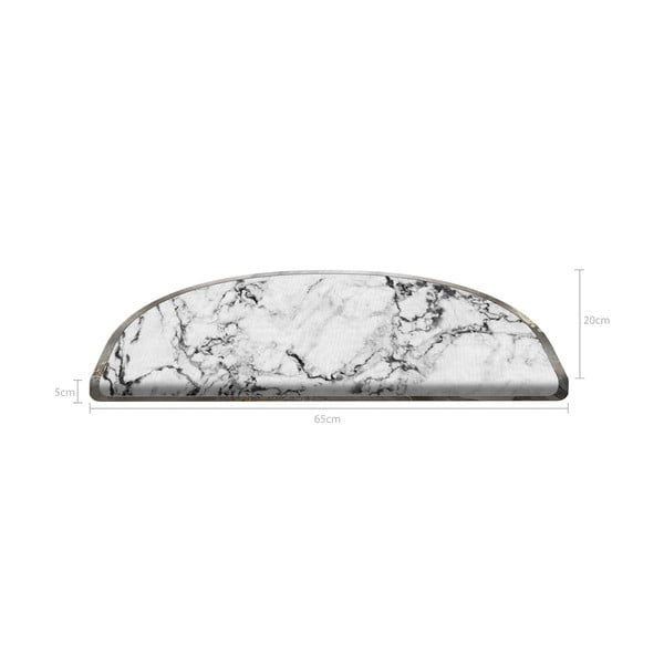 Covorașe pentru scări în set de 16 bucăți 65x20 cm Marble Dream - Vitaus-image-4