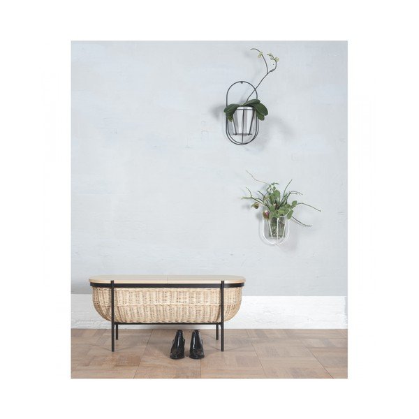 Bancă cu spațiu pentru depozitare OK Design Willow, negru - crem-image-4