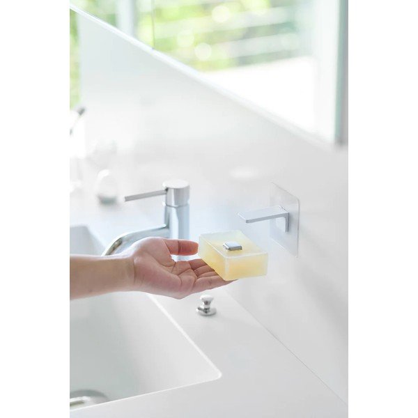 Săpunieră magnetică albă autoadezivă din plastic Film Hook – YAMAZAKI-image-4