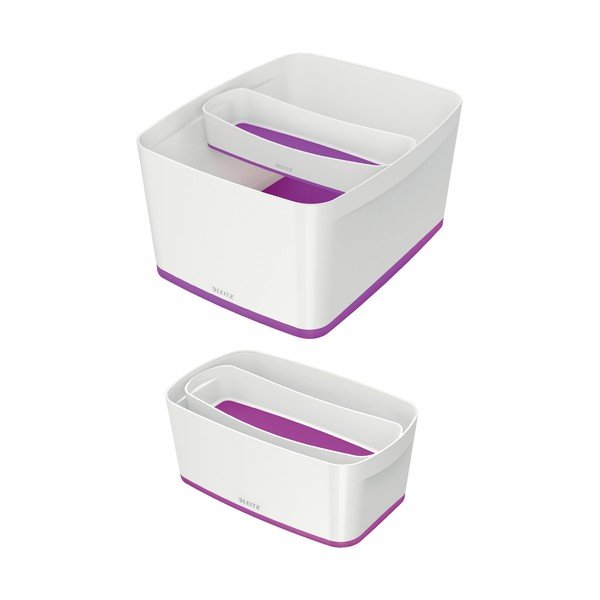 Organizator de birou Leitz MyBox, lungime 31 cm, alb - violet-image-3