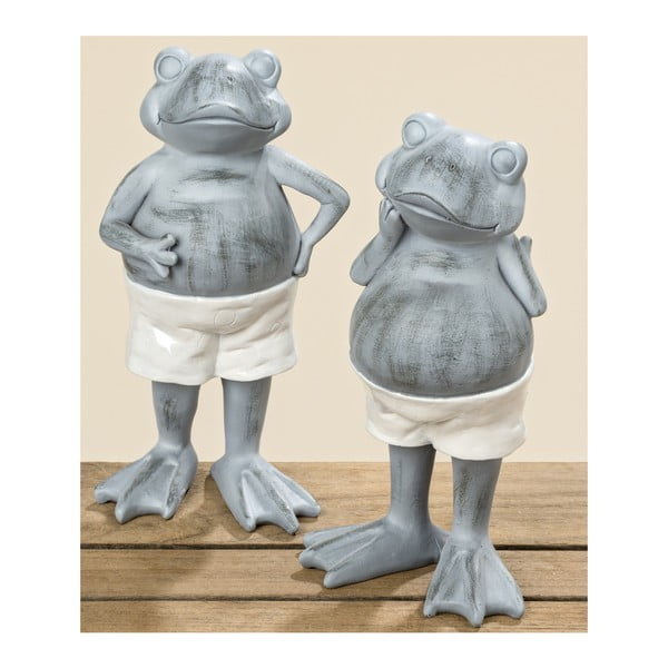 Set 2 sculpturi decorative Boltze Frog Famil